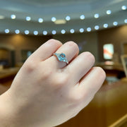 14K White Gold 1.10ct Aquamarine Ring with Round Accent Diamonds. Bichsel Jewelry in Sedalia, MO. Shop gemstone rings online or in-store! Free ring sizing.