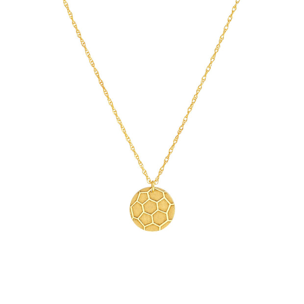 Gold Soccer Charm Necklace