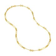  14K Yellow Gold 5.20mm Rounded Mixed Link Paperclip Chain, Lengths 18" and 20." Bichsel Jewelry in Sedalia, MO. Shop gold chains online or in-store today!
