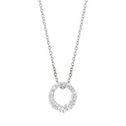 14K White Gold Round 0.25ct Graduated Lab Grown Diamond Circle Necklace, Round Diamonds, 0.25ct. Bichsel Jewelry in Sedalia, MO. Shop styles online or in-store! 