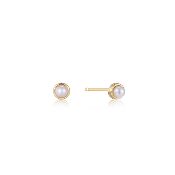 Ania Haie Pearl Cabochon Stud Earrings, 925 Sterling Silver with 14K Yellow Gold Plating. Bichsel Jewelry in Sedalia, MO. Shop styles online or in-store today!