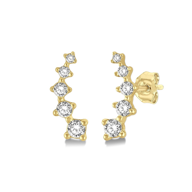 10K Yellow Gold Petite Graduated Round 0.10ct Diamond Stud Earrings. Bichsel Jewelry in Sedalia, MO. Shop styles online or in-store today!