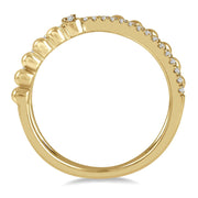10K Yellow Gold Crisscross Diamond Ring