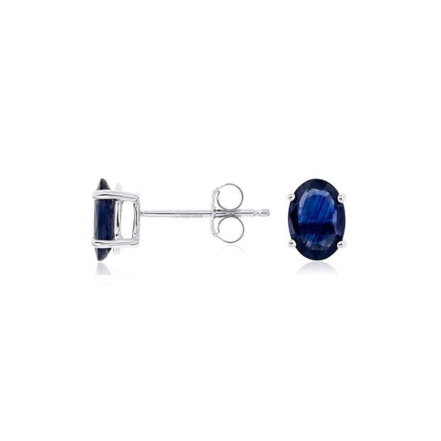 14K White Gold 2.00ct Oval Blue Sapphire Studs. Bichsel Jewelry in Sedalia, MO. Shop gemstone earrings online or in-store today!