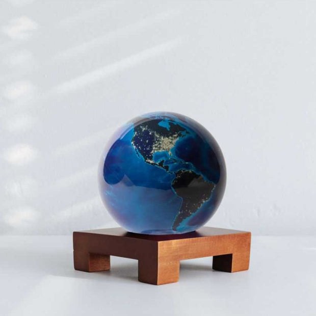 Earth at Night MOVA 4.5" or 6" Globe with Acrylic Base. NASA Satellite Imagery. Powered by Solar Ambient Light & Magnets. No cords or batteries needed. Shop online or in-store today! 