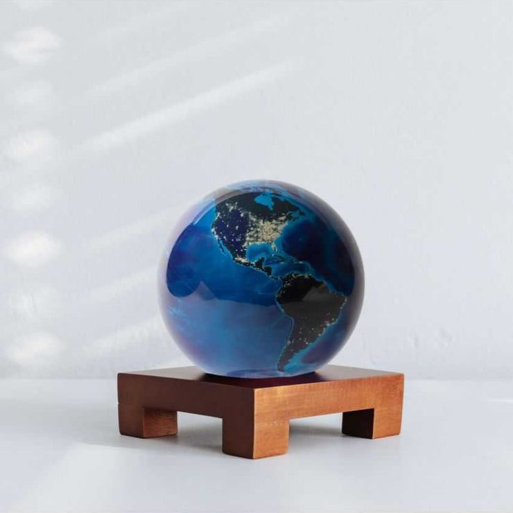 Square Dark Wood Base for MOVA Globe. A modern, earthy wooden base to display any size MOVA Globe. Shop our entire MOVA globe collection online or in-store today! Bichsel Jewelry | Sedalia, MO