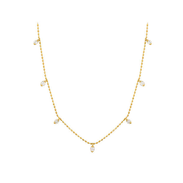 14K Yellow Gold 0.50ct Dangling Round Diamond Station Necklace. Bichsel Jewelry in Sedalia, MO. Shop pendant styles online or in-store today!