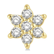 Gold Petite Flower Diamond Studs