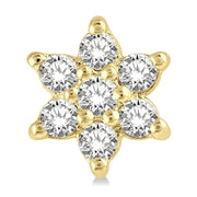 Gold Petite Flower Diamond Studs