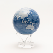 6" Sky Blue and White MOVA Globe with Acrylic Base. Powered by Solar Ambient Light & Magnets. No cords or batteries needed. Shop online or in-store today!