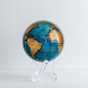 6" Blue & Gold MOVA World Map Moving Globe with Acrylic Base. Powered by Solar Ambient Light & Magnets. No cords or batteries needed. Shop online or in-store today! Bichsel Jewelry | Sedalia, MO