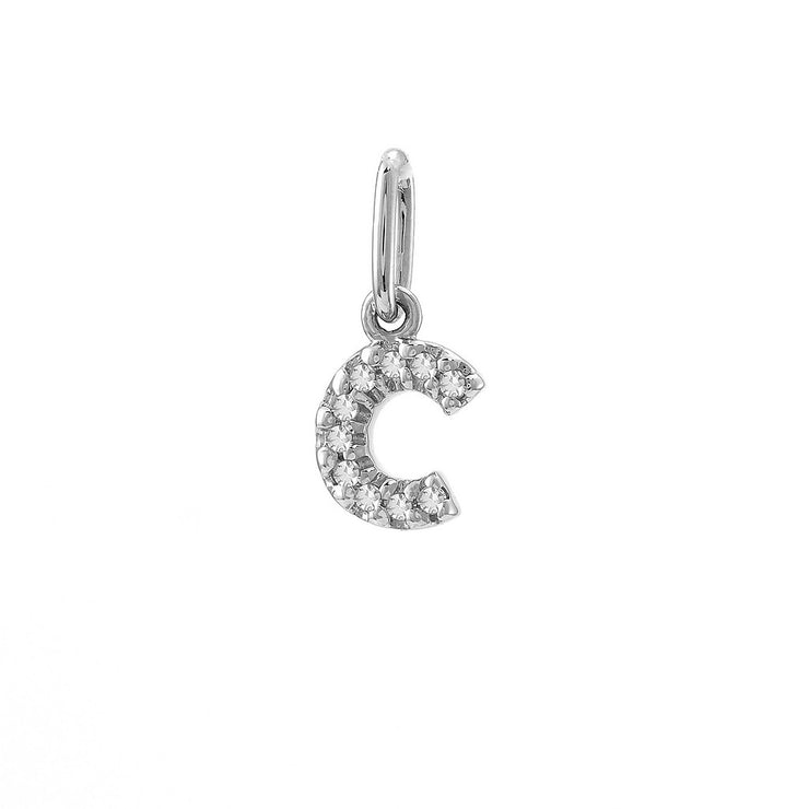 14K Petite Micro Pavé Diamond Charm