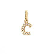 14K Petite Micro Pavé Diamond Charm