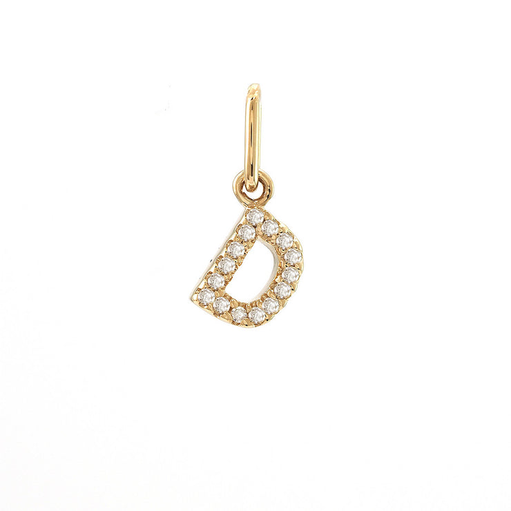 14K Petite Micro Pavé Diamond Charm