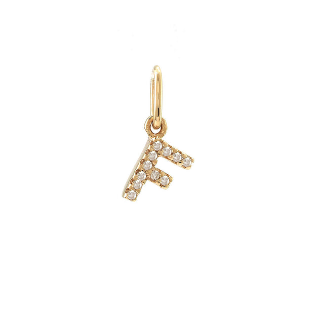 14K Petite Micro Pavé Diamond Charm