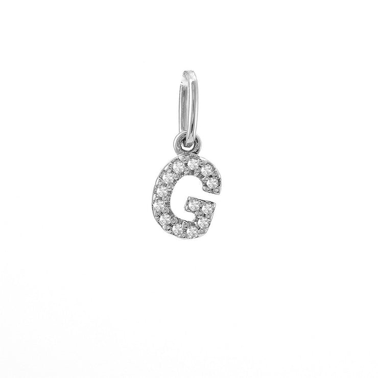 14K Petite Micro Pavé Diamond Charm