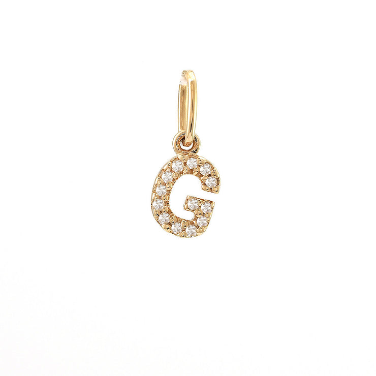 14K Petite Micro Pavé Diamond Charm