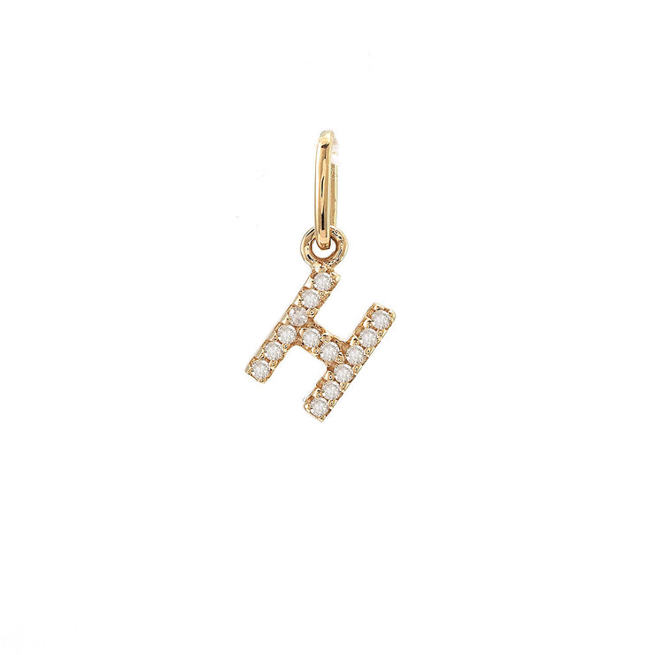 14K Petite Micro Pavé Diamond Charm