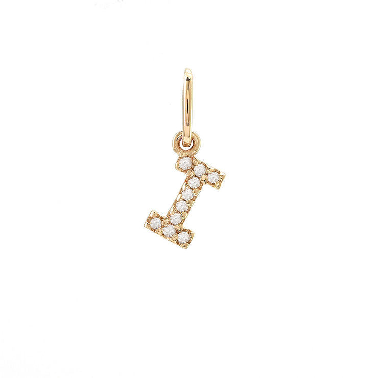 14K Petite Micro Pavé Diamond Charm