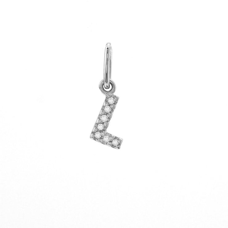 14K Petite Micro Pavé Diamond Charm