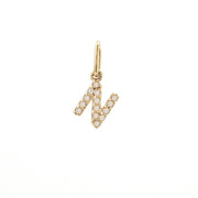 14K Petite Micro Pavé Diamond Charm