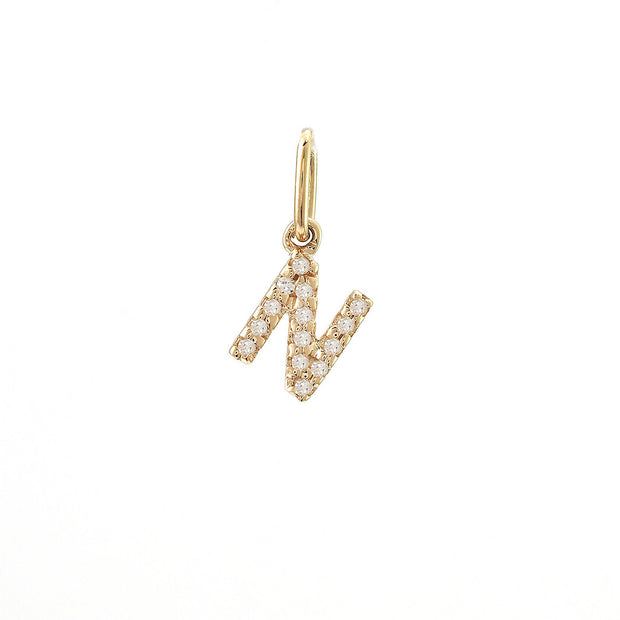 14K Petite Micro Pavé Diamond Charm