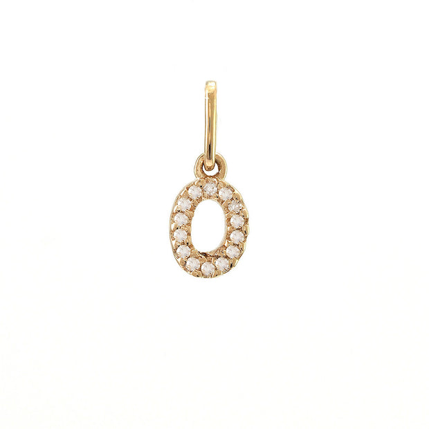 14K Petite Micro Pavé Diamond Charm