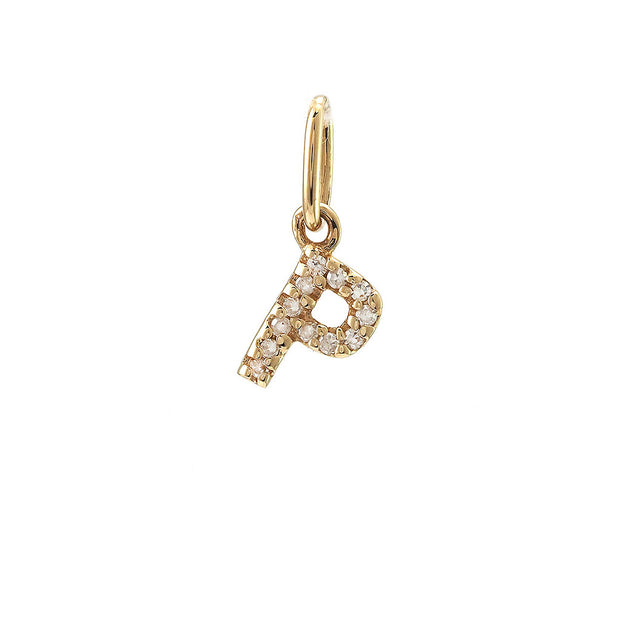 14K Petite Micro Pavé Diamond Charm