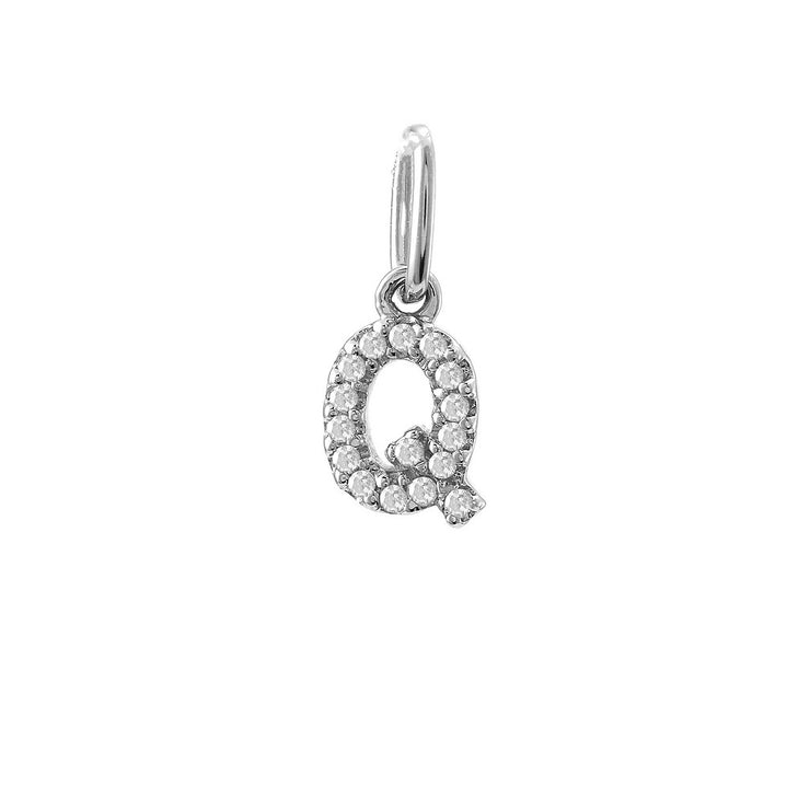 14K Petite Micro Pavé Diamond Charm