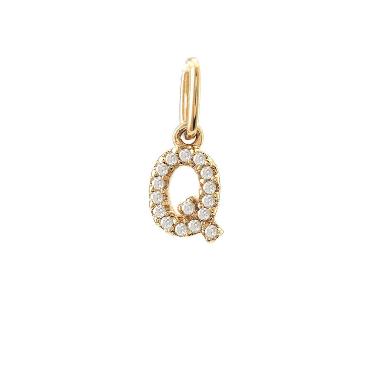 14K Petite Micro Pavé Diamond Charm