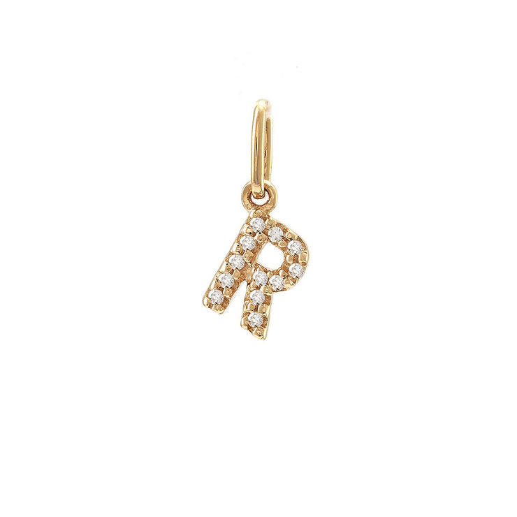 14K Petite Micro Pavé Diamond Charm