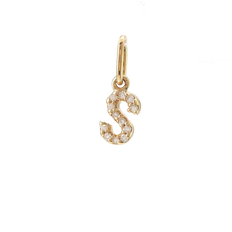 14K Petite Micro Pavé Diamond Charm