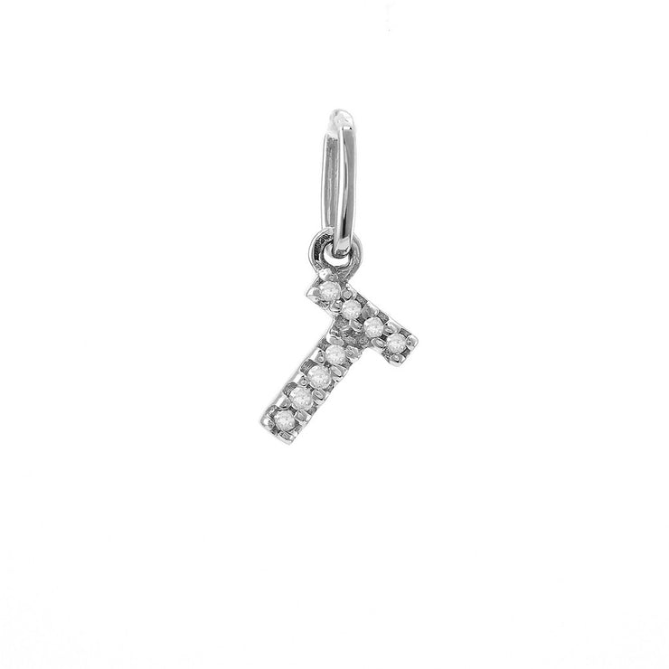 14K Petite Micro Pavé Diamond Charm