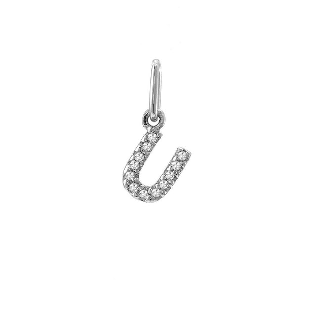 14K Petite Micro Pavé Diamond Charm