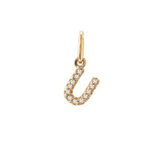 14K Petite Micro Pavé Diamond Charm