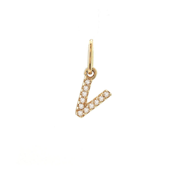 14K Petite Micro Pavé Diamond Charm