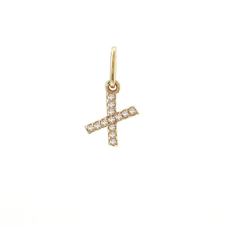 14K Petite Micro Pavé Diamond Charm