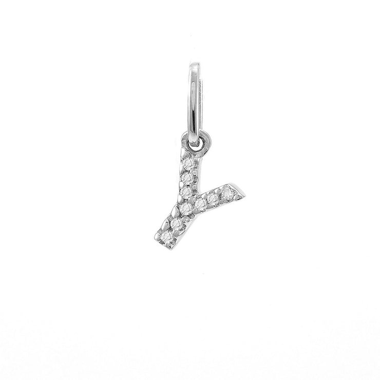 14K Petite Micro Pavé Diamond Charm