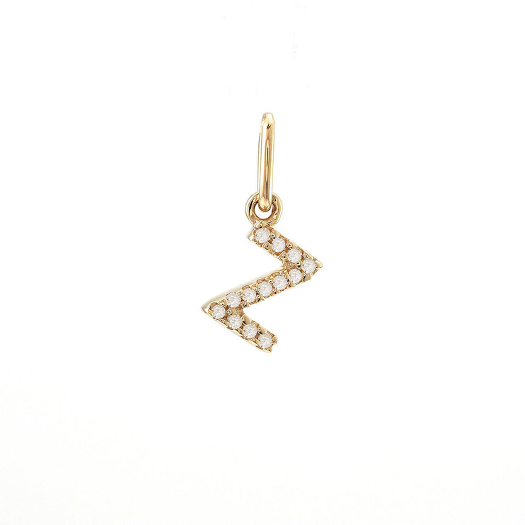 14K Petite Micro Pavé Diamond Charm