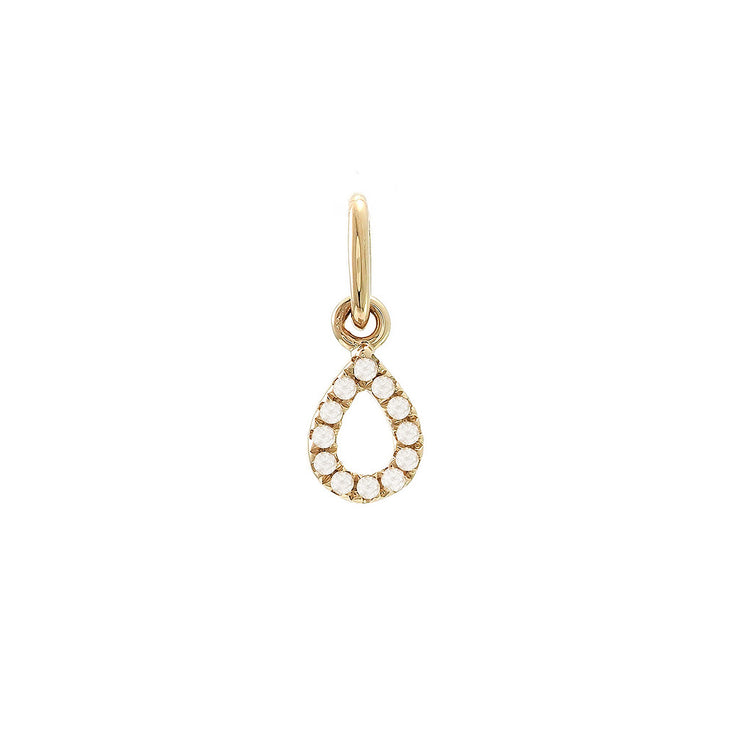 14K Petite Micro Pavé Diamond Charm