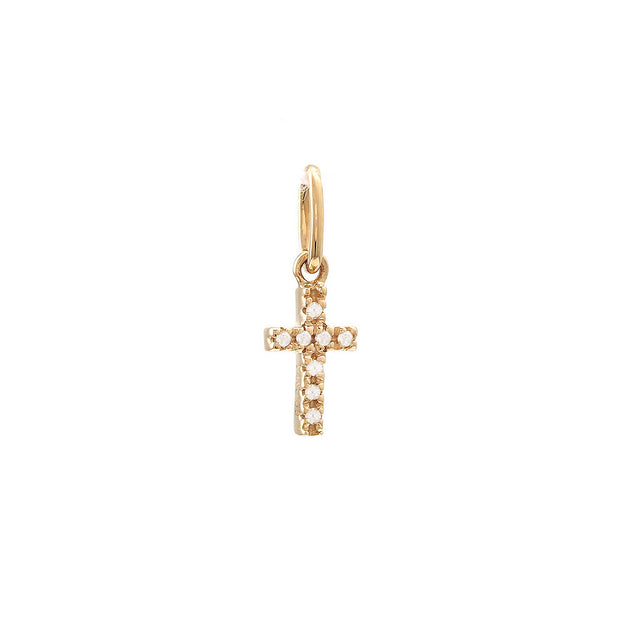 14K Petite Micro Pavé Diamond Charm