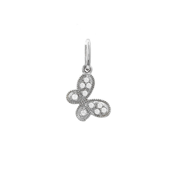 14K Petite Micro Pavé Diamond Charm