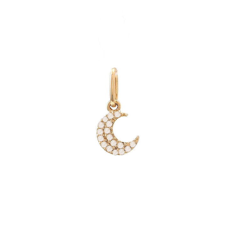 14K Petite Micro Pavé Diamond Charm