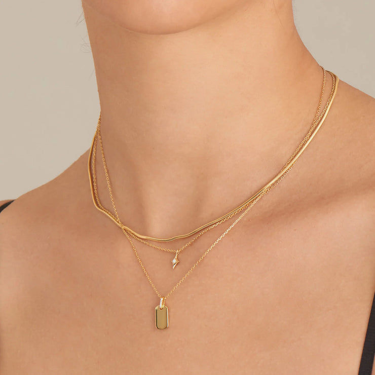 Ania Haie Gold Glam Tag Pendant Necklace