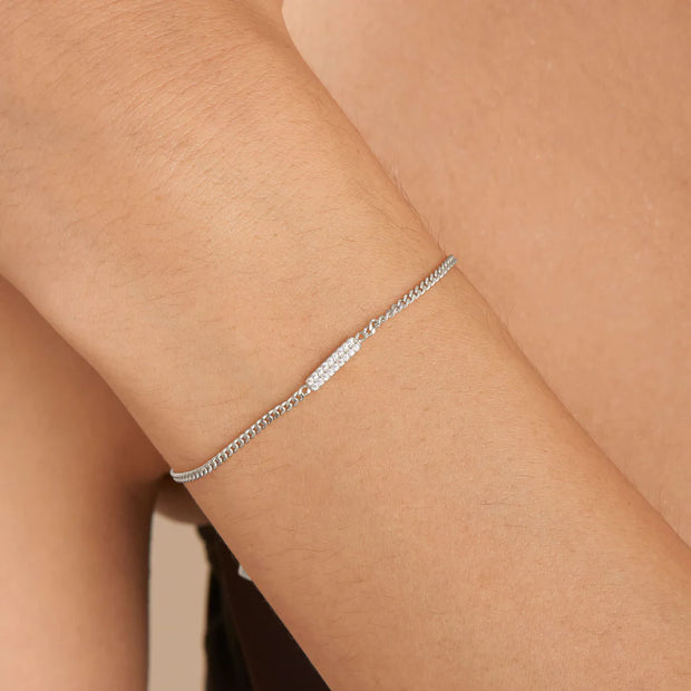 Ania Haie Silver Glam Bar Bracelet. Rhodium Plated 925 Sterling Silver. Bichsel Jewelry in Sedalia, MO. Shop styles online or in-store today!