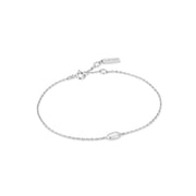 Ania Haie 925 Sterling Silver Sparkle Emblem Dainty Chain Bracelet with CZ Stone. Bichsel Jewelry in Sedalia, MO. Shop online or in-store today!