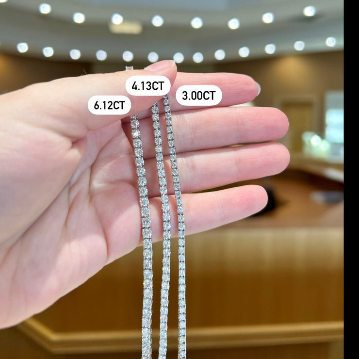 14K White Gold Classic Lab Grown Diamond Tennis Bracelet