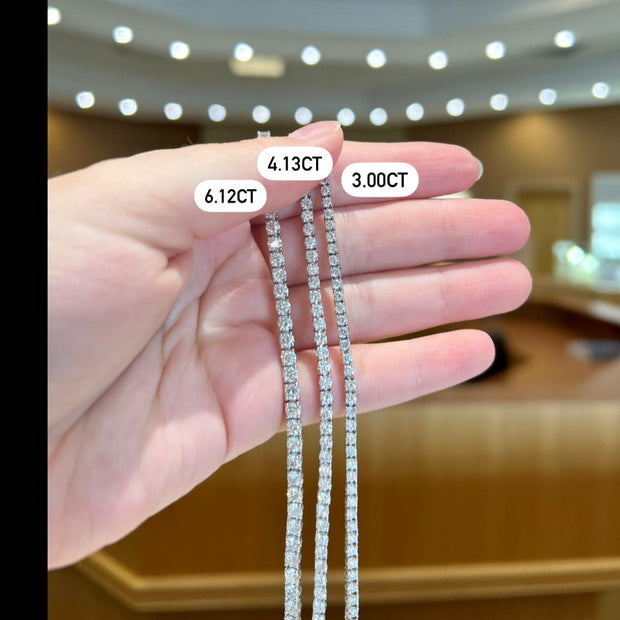 14K White Gold Classic Lab Grown Diamond Tennis Bracelet