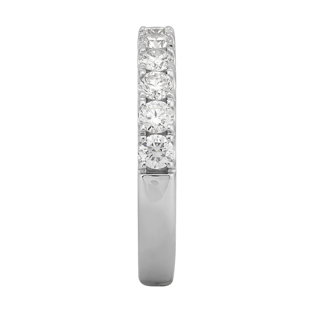 14K White Gold Lab Grown Round Diamond Band