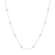 14K White Gold Lab Grown Round Diamond Station Necklace. Bichsel Jewelry in Sedalia, MO. Shop styles online or in-store today! 